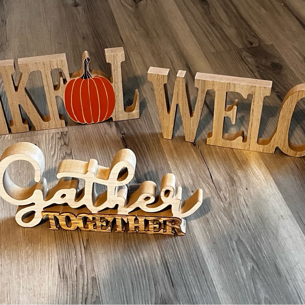 New Fall Thanksgiving Wooden Signs
